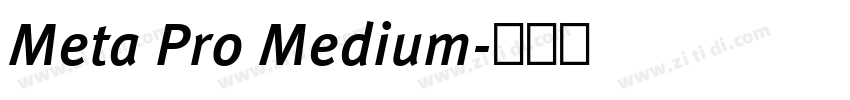 Meta Pro Medium字体转换